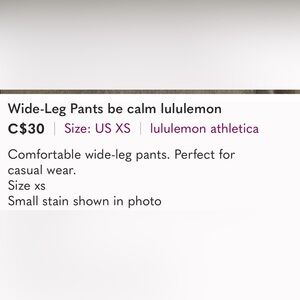 lululemon athletica Wide-Leg Pants - Be calm
